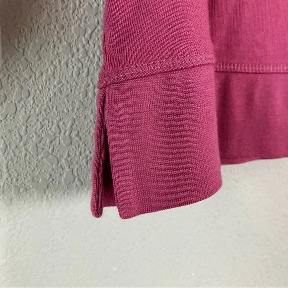 SWEATY BETTY Cropped Sweatshirt 12 Organic Cotton Athleisure Loungewear Gym Pink - Picture 9 of 12